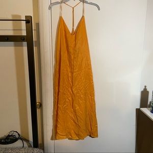 Satin yellow Zara dress